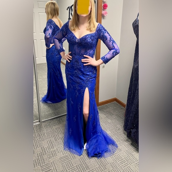 Morilee 47004 sequin lace corseted dress *size 10* - Picture 1 of 9